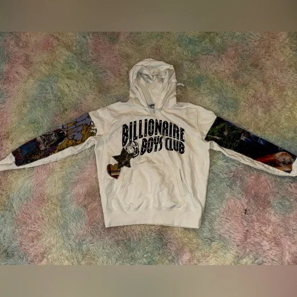 New Billionaire BOYS Club BB Trance Hoodie White Size Small - Picture 4 of 16